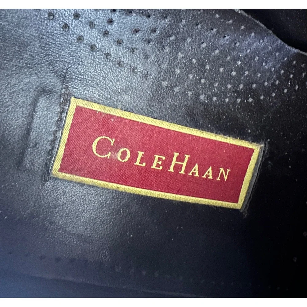 VINTAGE Cole Haan Men's 9 M Wingtip Oxford Shoes Dark Brown Leather Brogue Dress